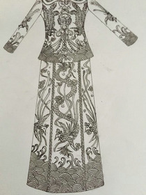 中国传统嫁衣设计图